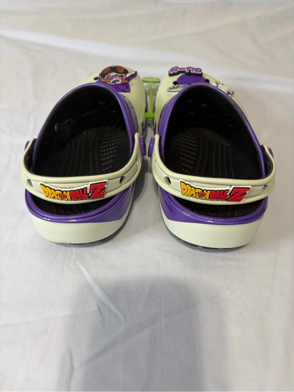CROCS Kids Clogs in Purple and Light Green Dragonball Z J4 Jibbitz